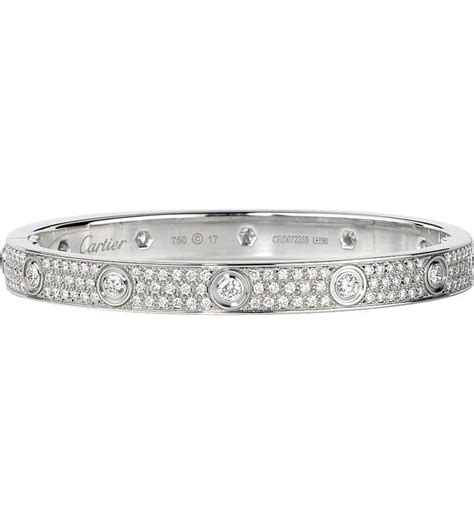 cartier bracelet full diamond|cartier diamond bracelet selfridges.